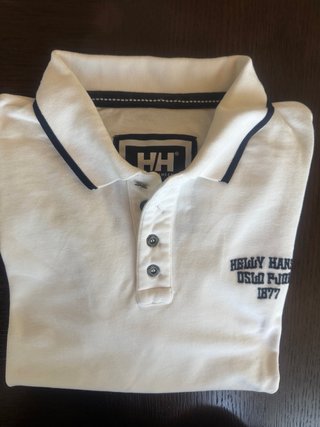 Polo Helly Hansen manga corta blanco.