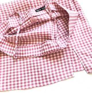 Vestido rosa de tirantes a cuadros