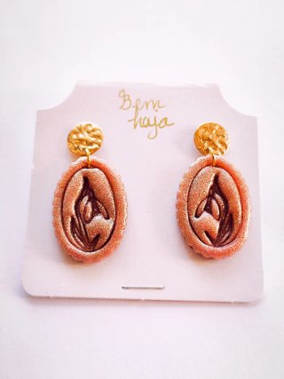 2 Pares Brincos Rosa Dourado