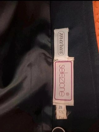 Completo donna vintage gonna blu scuro