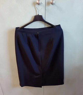 Completo donna vintage gonna blu scuro