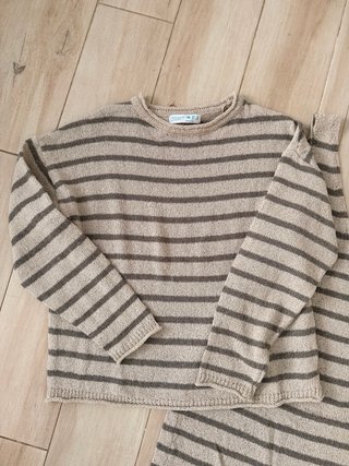 Conjunto de punto mujer rayas