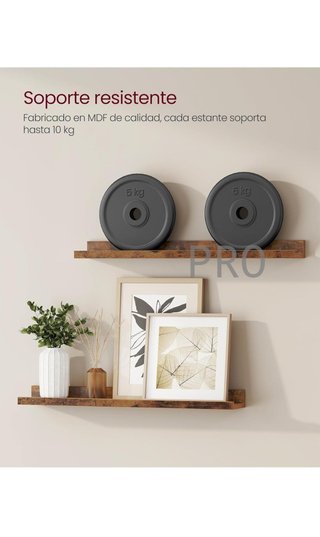 Scaffali a Parete Appendibili, Set di 2