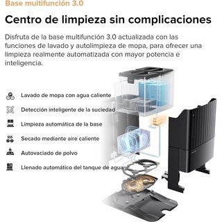 Roborock Qrevo Master Robot Aspirador, Autovaciado , REACONDICIONADO, señales de uso, NEGRO
