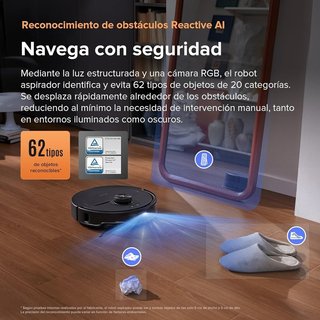 Roborock Qrevo Master Robot Aspirador, Autovaciado , REACONDICIONADO, señales de uso, NEGRO