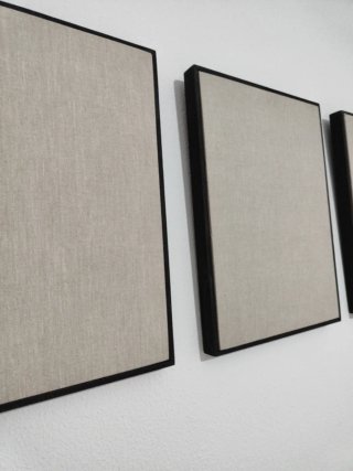 Set 3 Cuadros Decorativos Beige/Negro