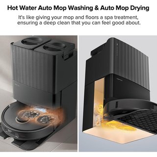 Roborock Qrevo Pro QR1PES Robot Aspirador, Autovaciado negro , REACONDICIONADO, señales de uso