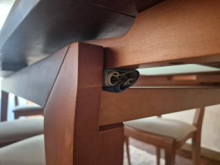 Mesa Comedor Madera y Cristal + 6 Sillas