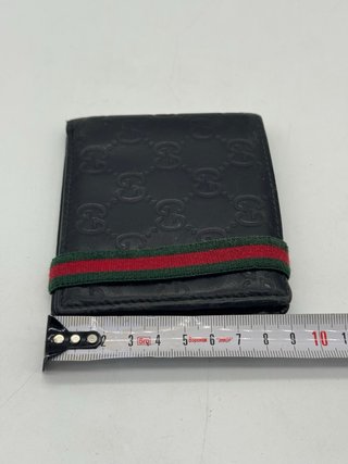 Cartera Gucci Negra con Raya Verde y Roja