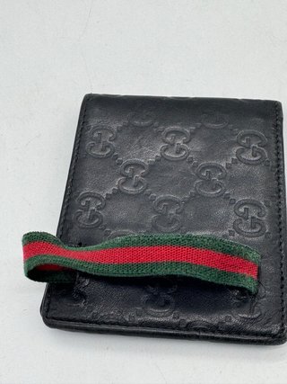 Cartera Gucci Negra con Raya Verde y Roja