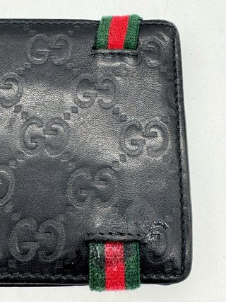 Cartera Gucci Negra con Raya Verde y Roja