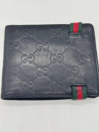 Cartera Gucci Negra con Raya Verde y Roja