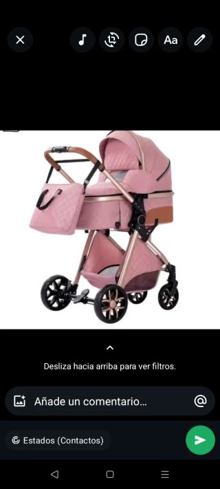 Carro de bebé rosa