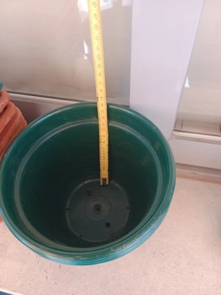 Macetas Plástico Naranja y Verde