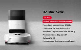 ROBOROCK Q7 MAX PLUS ,REACONDICIONADO señales de uso, Q7 max+ ROBOT ASPIRADOR + ESTACION AUTO VACIADO, blanco