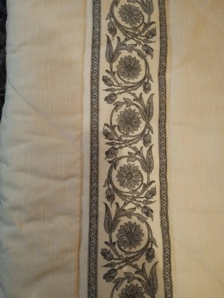 Colcha Cama 80 Beige/Blanco