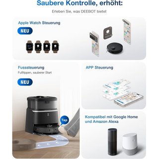 ECOVACS DEEBOT T30 Omni Robot Aspirador y Fregasuelos, Mini estación, REACONDICIONADO, señales de uso