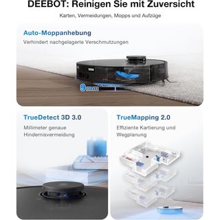 ECOVACS DEEBOT T30 Omni Robot Aspirador y Fregasuelos, Mini estación, REACONDICIONADO, Señales de uso