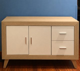 Aparador moderno madera y blanco
