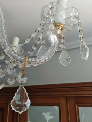 Lámpara de techo de cristal
