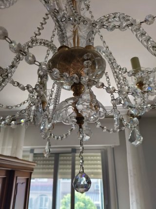 Lámpara de techo de cristal