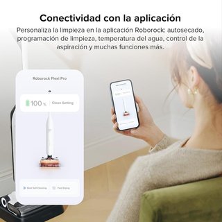 Roborock Flexi Pro Aspiradora en Seco y Húmedo, 17000 Pa, Escoba, REACONDICIONADO, señales de uso