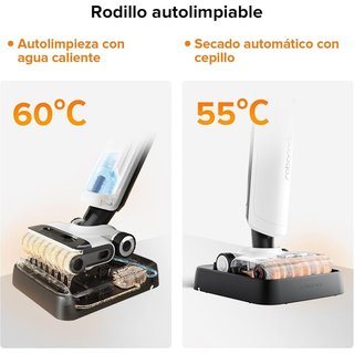 Roborock Flexi Pro Aspiradora en Seco y Húmedo, 17000 Pa, Escoba, REACONDICIONADO, señales de uso