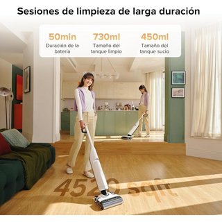 Roborock Flexi Pro Aspiradora en Seco y Húmedo, 17000 Pa, Escoba, REACONDICIONADO, señales de uso