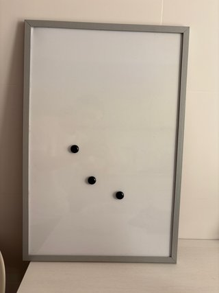 Pizarra Blanca Marco Gris