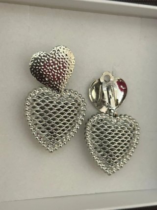 Orecchini donna vintage a forma di cuore