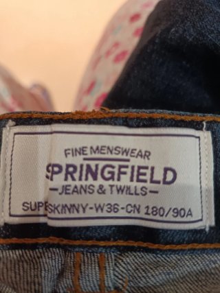 Pantalón Springfield Talla W36 Azul