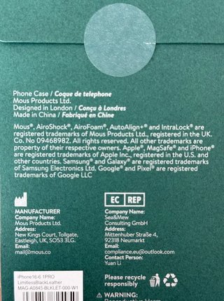 Capa Mous iPhone 16 Pro Couro 6.0