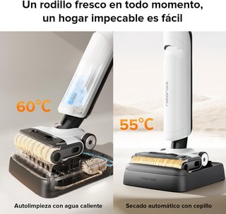 Roborock Flexi WD3D2A ,REACONDICIONADO señales de uso, Aspiradora en Seco y Húmedo, 17000 Pa, Aspiradora Escoba Inteligente sin Cable, FlatReach, autolimpiable & Autosecado