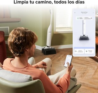 Roborock Flexi WD3D2A ,REACONDICIONADO señales de uso, Aspiradora en Seco y Húmedo, 17000 Pa, Aspiradora Escoba Inteligente sin Cable, FlatReach, autolimpiable & Autosecado