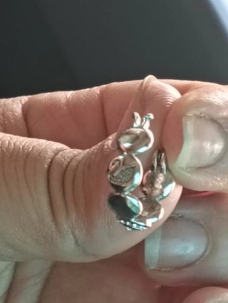Pendientes Aro Swarovski Plateados Colgantes