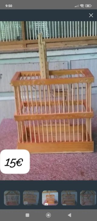 Jaula artesanal para pájaros