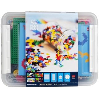 PLUS PLUS MÁS MÁS - Baúl de Descubrimiento Juego de construcción - 4000 Piezas y Ruedas GO! - PP3903