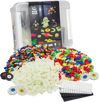 PLUS PLUS MÁS MÁS - Baúl de Descubrimiento Juego de construcción - 4000 Piezas y Ruedas GO! - PP3903