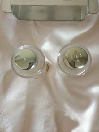 Portasalini in silver plate di Claude Delve