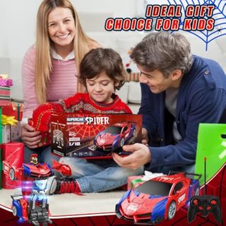 Coche Teledirigido Araña, 2.4GHz Transformación Robot Araña Coche RC con mando a distancia, Coche RC Robot 360° Rotación para Niños Cumpleaños Navidad Regalos 3 4 5 6 7 8+ Años