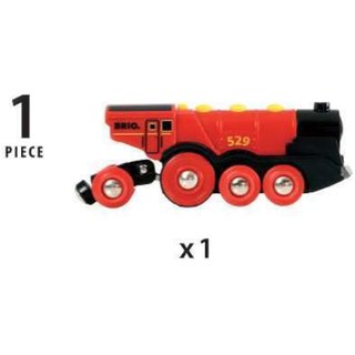 BRIO World - Set Gran Locomotora a Pilas con Luz y Sonido, Ferrocarriles, Tren Juguete, Juguetes Niños 3 Años o más, Juegos Educativos 3 Años