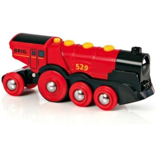 BRIO World - Set Gran Locomotora a Pilas con Luz y Sonido, Ferrocarriles, Tren Juguete, Juguetes Niños 3 Años o más, Juegos Educativos 3 Años