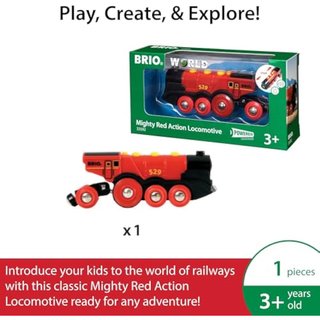BRIO World - Set Gran Locomotora a Pilas con Luz y Sonido, Ferrocarriles, Tren Juguete, Juguetes Niños 3 Años o más, Juegos Educativos 3 Años