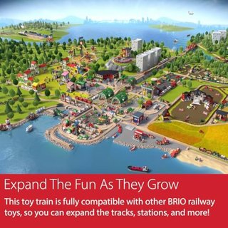 BRIO World - Set Gran Locomotora a Pilas con Luz y Sonido, Ferrocarriles, Tren Juguete, Juguetes Niños 3 Años o más, Juegos Educativos 3 Años