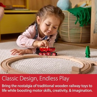 BRIO World - Set Gran Locomotora a Pilas con Luz y Sonido, Ferrocarriles, Tren Juguete, Juguetes Niños 3 Años o más, Juegos Educativos 3 Años