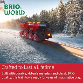 BRIO World - Set Gran Locomotora a Pilas con Luz y Sonido, Ferrocarriles, Tren Juguete, Juguetes Niños 3 Años o más, Juegos Educativos 3 Años