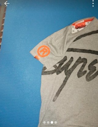 Camiseta Superdry gris manga corta
