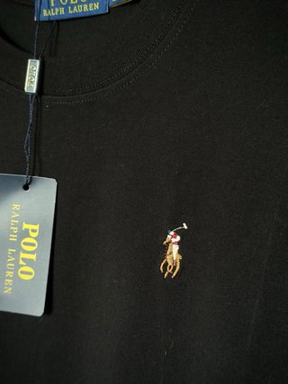 T-shirt Polo Ralph Lauren preta logo bordado
