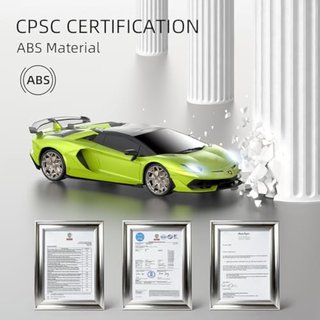 Lamborghini - Coche RC con licencia oficial, escala 1:24, coche eléctrico de juguete deportivo de carreras de pasatiempos, modelo Lamborghini para niños y niñas, regalos de cumpleaños, verde