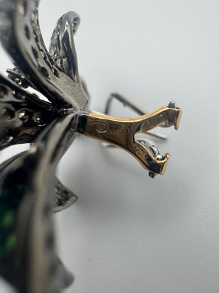 011-04-00449 PENDIENTES ORO NEGRO 18K BRILLANTES